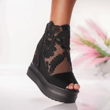 Ghete Dama cu Platforma - 3AW285 Black