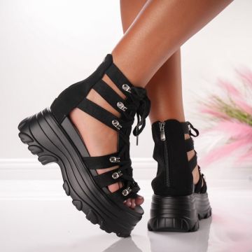 Ghete Dama cu Platforma - 5WL18 Black