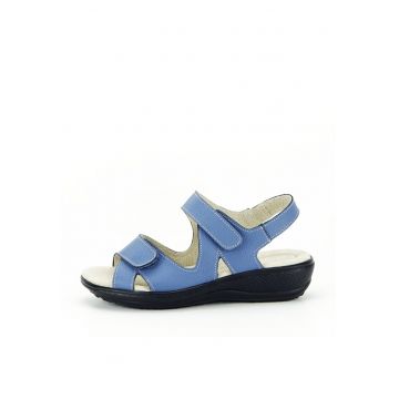 Sandale albastre din piele naturala DLNY7858 M4 13098