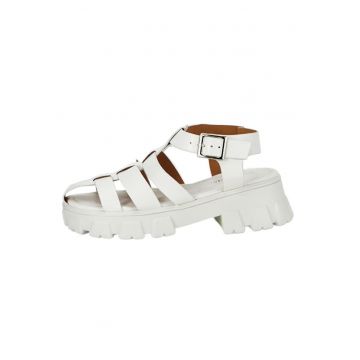 Sandale albe cu talpa groasa N75-5 130 14899 - Alb