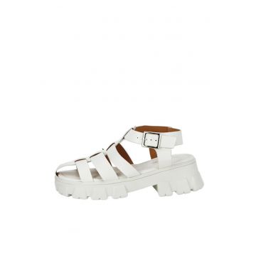 Sandale albe cu talpa groasa N75-5 130 14899