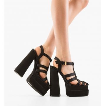 Sandale cu toc Giles Negre