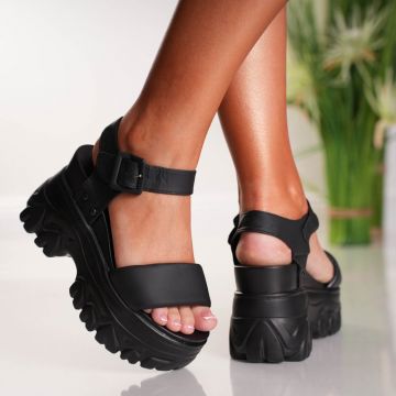 Sandale Dama cu Platforma Pretty - 3WL207 Black