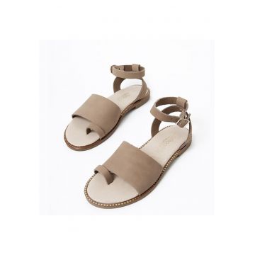 Sandale din piele naturala bej LH-360 M4 12985