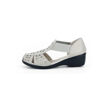 Sandale gri din piele naturala Ozana M5 14827 - Gri