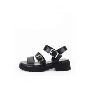 Sandale negre cu talpa groasa 3210 126 14857