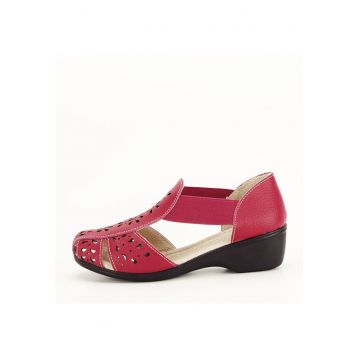 Sandale rosii din piele naturala Ozana M5 8160 - Rosu