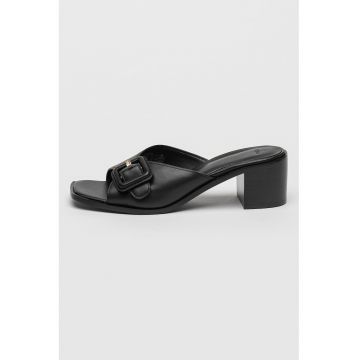 Papuci de piele cu toc Charlize