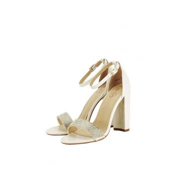 Sandale albe Diana 129 Alb