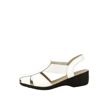 Sandale albe din piele naturala Codruta 127 5562 - Alb