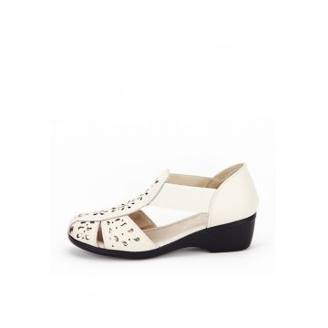 Sandale bej din piele naturala Ozana M5 12692