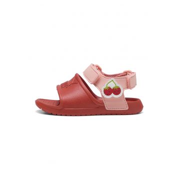 Sandale cu logo si inchidere cu velcro