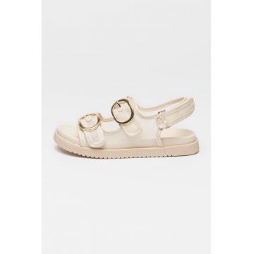 Sandale cu talpa plata si inchidere velcro