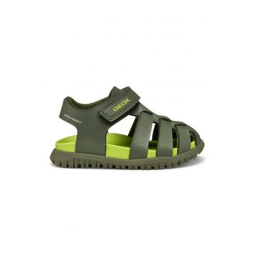 Sandale cu velcro de piele ecologica