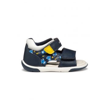 Sandale cu velcro de piele ecologica