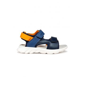 Sandale cu velcro de piele ecologica