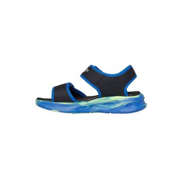 Sandale cu velcro si imprimeu logo