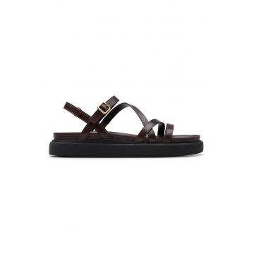 Sandale de piele cu barete multiple
