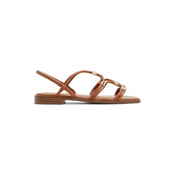 Sandale de piele ecologica cu barete multiple Bychan