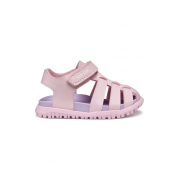 Sandale de piele ecologica cu velcro