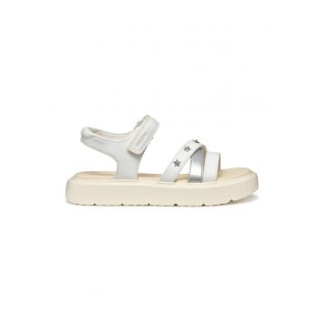 Sandale de piele ecologica cu velcro