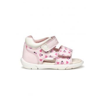 Sandale de piele ecologica cu velcro si model