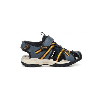 Sandale de piele ecologica si material textil cu velcro Borealis
