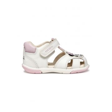 Sandale de piele ecologica si piele cu Minnie Mouse