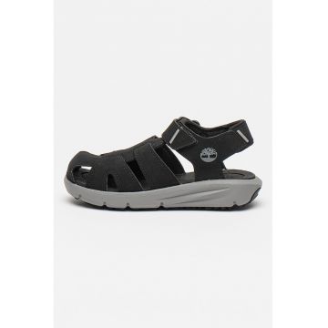 Sandale de piele intoarsa ecologica cu velcro Motion Dune