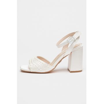 Sandale de satin cu bareta pe glezna Celeste