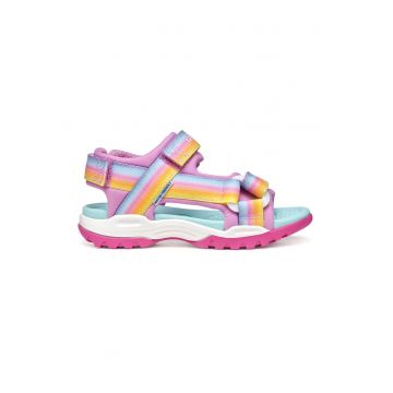 Sandale din material textil cu velcro