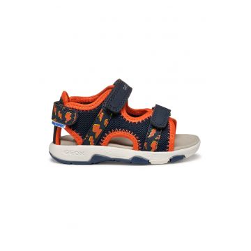 Sandale din material textil si piele ecologica