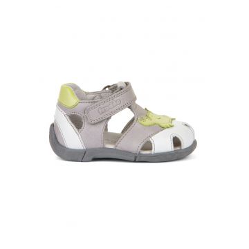 Sandale din piele cu talpa plata