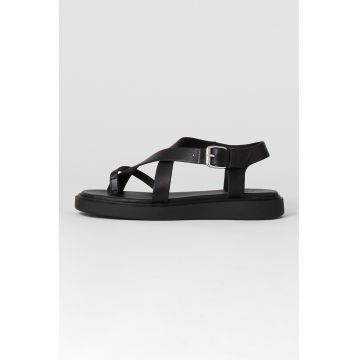 Sandale din piele cu talpa wedge