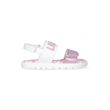 Sandale din piele ecologica cu inchidere velcro