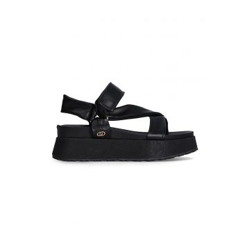 Sandale din piele ecologica cu velcro