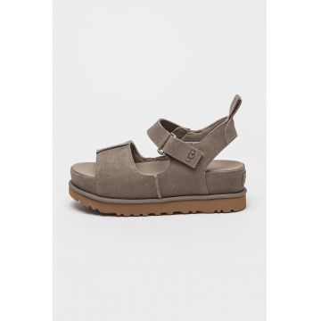 Sandale din piele intoarsa cu velcro Goldenstar