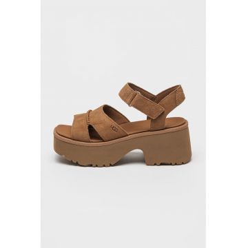 Sandale din piele intoarsa cu velcro New Heights
