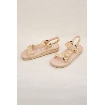 Sandale-espadrile tesute cu inchidere cu velcro