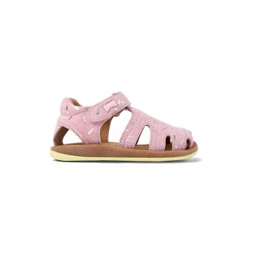 Sandale fisherman de piele cu velcro