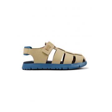 Sandale fisherman de piele cu velcro