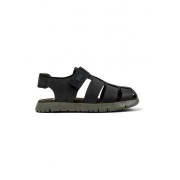 Sandale fisherman de piele cu velcro