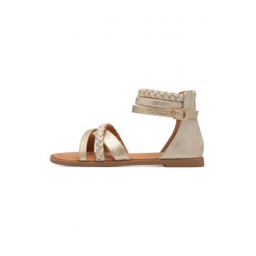 Sandale flatform cu fermoar