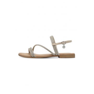 Sandale flatform cu paiete