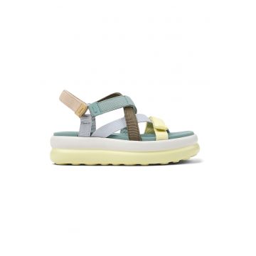 Sandale flatform din material textil