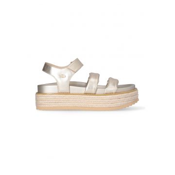 Sandale flatform din piele ecologica