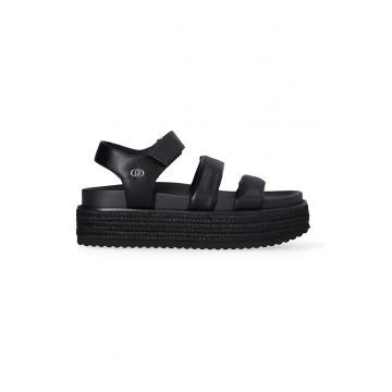 Sandale flatform din piele ecologica