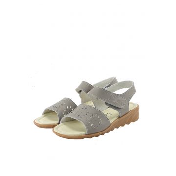 Sandale gri din piele naturala Catis M5 382