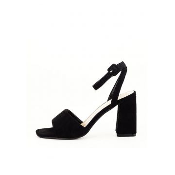 Sandale negre cu toc BL6522 131 11137