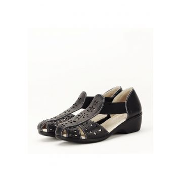 Sandale negre din piele naturala Ozana 05 5938